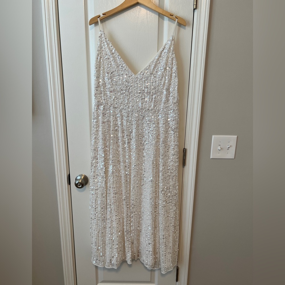 ASOS Embellished Cami Midi Wedding Dress sz 12